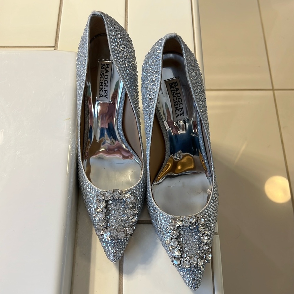 Badgley Mischka Rhinestone Pointed Toe Heels